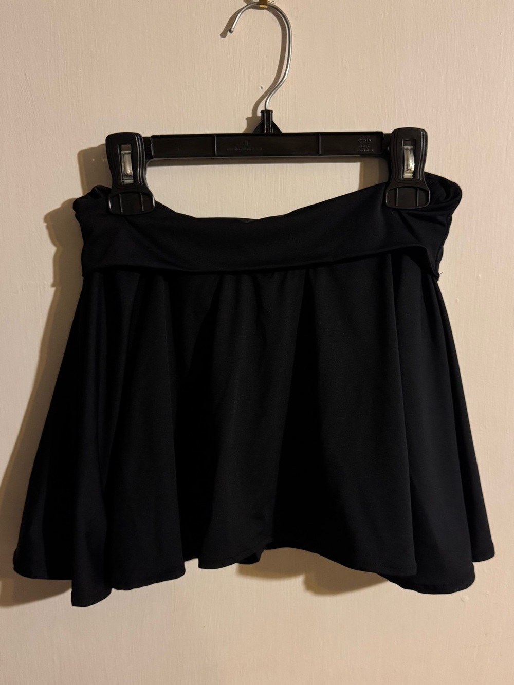 Black Mini/ Flutter Foldover Skort